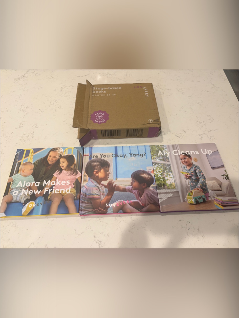 NIB Lovevery 3 Book Set - Ay Cleans Up, and More